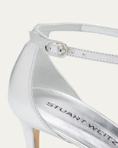 Stuart Weitzman Nudist II Metallic Ankle-Strap Sandals | Thumbnail 5 Stuart Weitzman Nudist II Metallic Ankle-Strap Sandals | Thumbnail 5