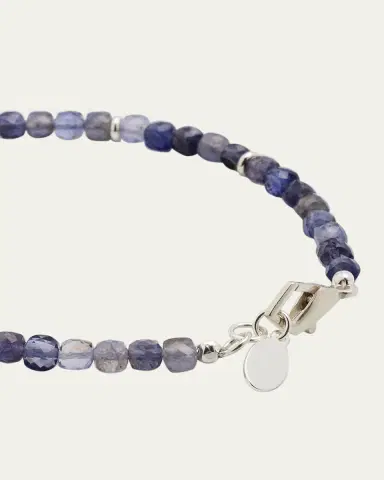 Jan Leslie Men's Gemstone Skull Beaded Bracelet | Thumbnail 4 Jan Leslie Men's Gemstone Skull Beaded Bracelet | Thumbnail 4