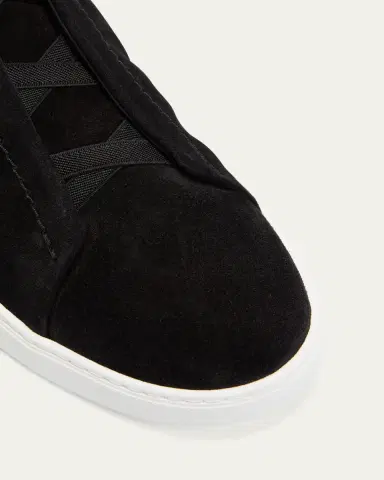 Zegna Men's Triple Stitch Suede Sneakers | Thumbnail 5 Zegna Men's Triple Stitch Suede Sneakers | Thumbnail 5