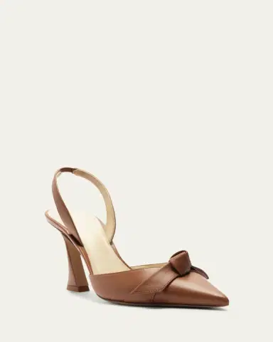 Alexandre Birman Clarita Bell Leather Bow Slingback Pumps | Thumbnail 2 Alexandre Birman Clarita Bell Leather Bow Slingback Pumps | Thumbnail 2