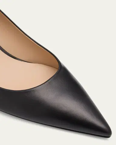 Stuart Weitzman Stuart Leather Kitten-Heel Pumps | Thumbnail 5 Stuart Weitzman Stuart Leather Kitten-Heel Pumps | Thumbnail 5