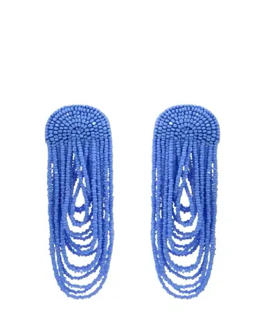 Oscar de la Renta Beaded Double Curtain Earrings | Thumbnail 1 Oscar de la Renta Beaded Double Curtain Earrings | Thumbnail 1