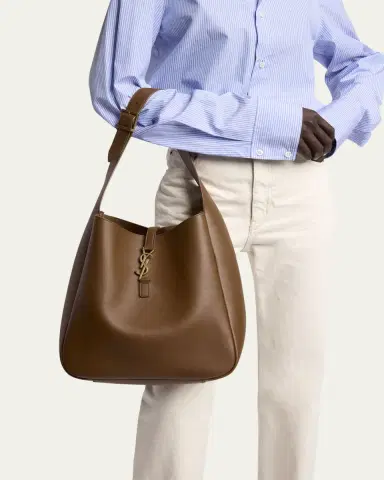 Saint Laurent Le 5 A 7 Large Shoulder Bucket Bag in Smooth Leather | Thumbnail 6 Saint Laurent Le 5 A 7 Large Shoulder Bucket Bag in Smooth Leather | Thumbnail 6