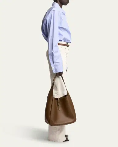 Saint Laurent Le 5 A 7 Large Shoulder Bucket Bag in Smooth Leather | Thumbnail 9 Saint Laurent Le 5 A 7 Large Shoulder Bucket Bag in Smooth Leather | Thumbnail 9