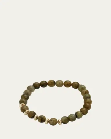 Jan Leslie Men's Labradorite Beaded Bracelet | Thumbnail 4 Jan Leslie Men's Labradorite Beaded Bracelet | Thumbnail 4