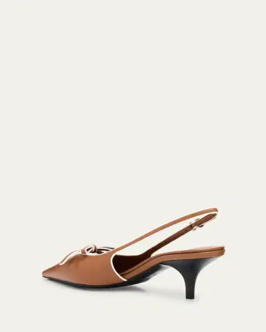 Miu Miu Nappa Leather Bow Slingback Pumps | Thumbnail 4 Miu Miu Nappa Leather Bow Slingback Pumps | Thumbnail 4