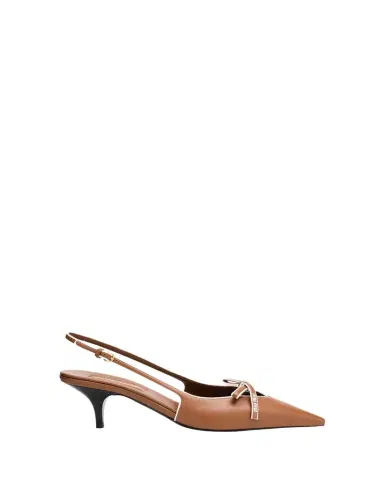 Miu Miu Nappa Leather Bow Slingback Pumps | Thumbnail 1 Miu Miu Nappa Leather Bow Slingback Pumps | Thumbnail 1