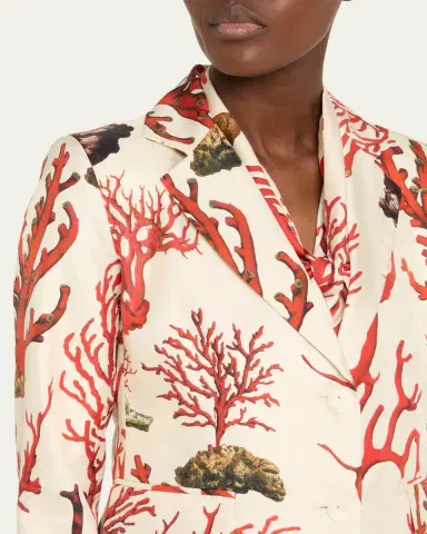 Libertine Venetian Coral Single-Breasted Short Jacket | Thumbnail 5 Libertine Venetian Coral Single-Breasted Short Jacket | Thumbnail 5