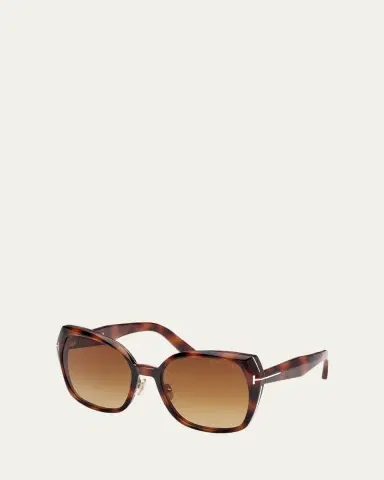 Tom Ford Plum Plastic Cat-Eye Sunglasses | Thumbnail 2 Tom Ford Plum Plastic Cat-Eye Sunglasses | Thumbnail 2