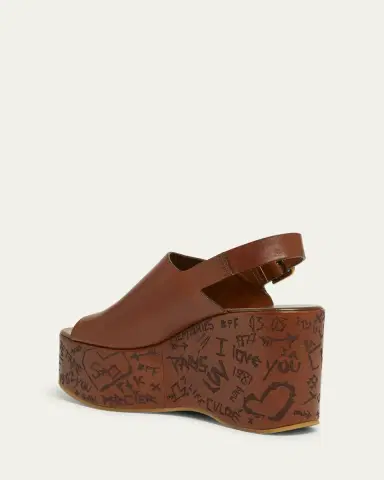 Chloé Maxime Leather Slingback Platform Sandals | Thumbnail 2 Chloé Maxime Leather Slingback Platform Sandals | Thumbnail 2