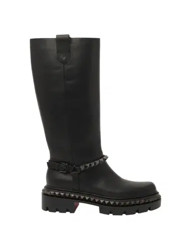 Christian Louboutin Marinetta Pyraclou Leather Knee-High Boots | Thumbnail 1 Christian Louboutin Marinetta Pyraclou Leather Knee-High Boots | Thumbnail 1