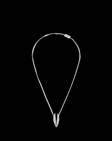 KAMAL 18K Gold Petal Lotus Edge Pear Diamond Necklace, 16"L | Thumbnail 2 KAMAL 18K Gold Petal Lotus Edge Pear Diamond Necklace, 16"L | Thumbnail 2