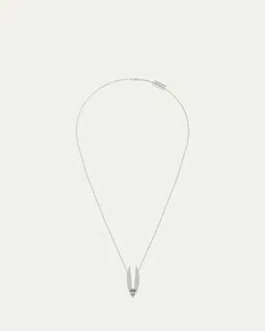 KAMAL 18K Gold Petal Lotus Edge Pear Diamond Necklace, 16"L | Thumbnail 1 KAMAL 18K Gold Petal Lotus Edge Pear Diamond Necklace, 16"L | Thumbnail 1