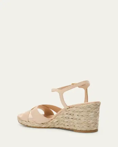 Stuart Weitzman Dayna Leather Crisscross Espadrille Sandals | Thumbnail 4 Stuart Weitzman Dayna Leather Crisscross Espadrille Sandals | Thumbnail 4