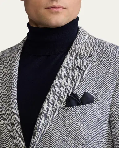 Ralph Lauren Purple Label Men's Kent Herringbone Sport Coat | Thumbnail 4 Ralph Lauren Purple Label Men's Kent Herringbone Sport Coat | Thumbnail 4