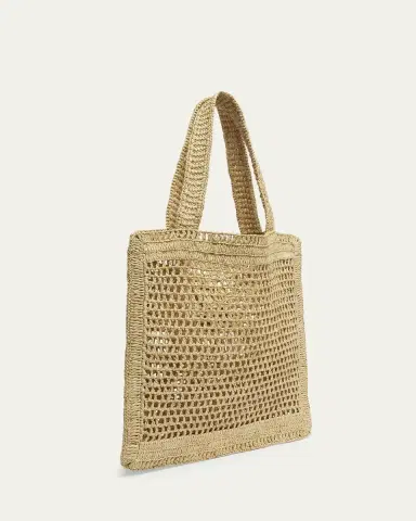 Chloé Summer Banana Tote Bag in Crochet Fabric | Thumbnail 3 Chloé Summer Banana Tote Bag in Crochet Fabric | Thumbnail 3