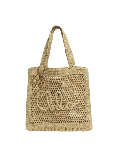 Chloé Summer Banana Tote Bag in Crochet Fabric | Thumbnail 1 Chloé Summer Banana Tote Bag in Crochet Fabric | Thumbnail 1