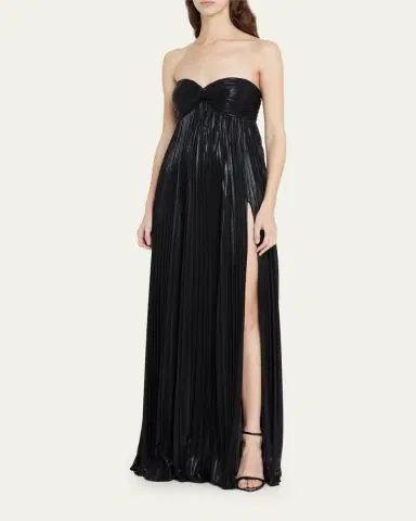 Retrofête Zoa Strapless Lamé Twisted-Bodice Gown | Thumbnail 4 Retrofête Zoa Strapless Lamé Twisted-Bodice Gown | Thumbnail 4