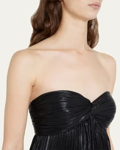 Retrofête Zoa Strapless Lamé Twisted-Bodice Gown | Thumbnail 5 Retrofête Zoa Strapless Lamé Twisted-Bodice Gown | Thumbnail 5