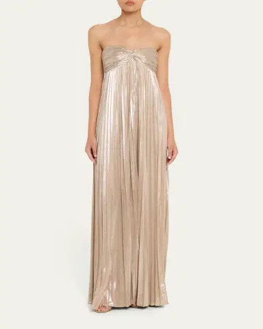 Retrofête Zoa Strapless Lamé Twisted-Bodice Gown | Thumbnail 6 Retrofête Zoa Strapless Lamé Twisted-Bodice Gown | Thumbnail 6