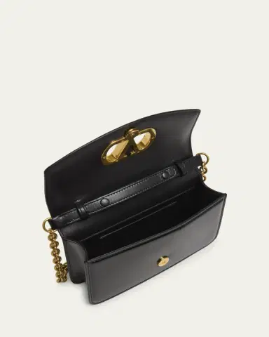 Valentino Garavani Vain Small VLOGO Leather Clutch Bag | Thumbnail 4 Valentino Garavani Vain Small VLOGO Leather Clutch Bag | Thumbnail 4