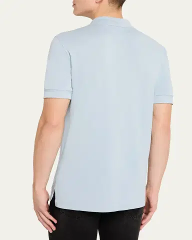 Tom Ford Men's Lyocell Pique Polo Shirt | Thumbnail 3 Tom Ford Men's Lyocell Pique Polo Shirt | Thumbnail 3