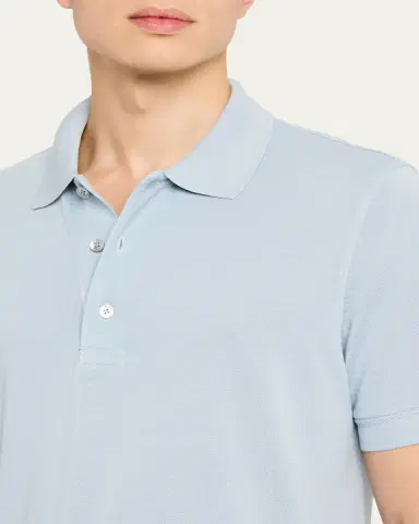 Tom Ford Men's Lyocell Pique Polo Shirt | Thumbnail 5 Tom Ford Men's Lyocell Pique Polo Shirt | Thumbnail 5