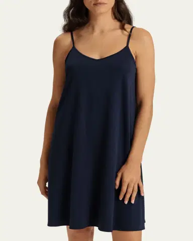 Hanro Silk-Trim Cotton Chemise | Thumbnail 2 Hanro Silk-Trim Cotton Chemise | Thumbnail 2