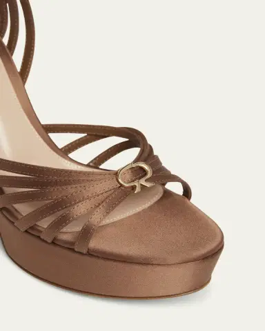 Gianvito Rossi Crepe Ankle-Strap Platform Sandals | Thumbnail 5 Gianvito Rossi Crepe Ankle-Strap Platform Sandals | Thumbnail 5