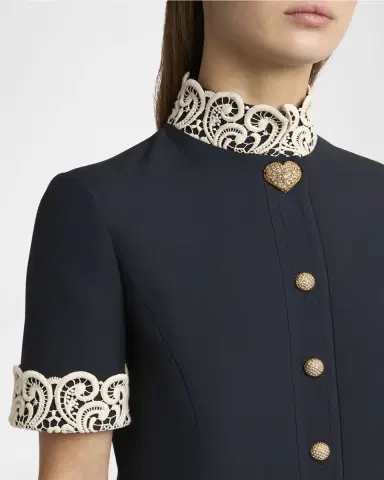 Valentino Garavani Embellished Lace-Trim Dress | Thumbnail 5 Valentino Garavani Embellished Lace-Trim Dress | Thumbnail 5