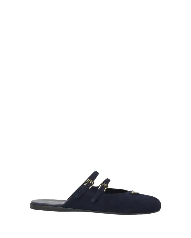 Suede Dual Mary Jane Ballerina Mules Suede Dual Mary Jane Ballerina Mules