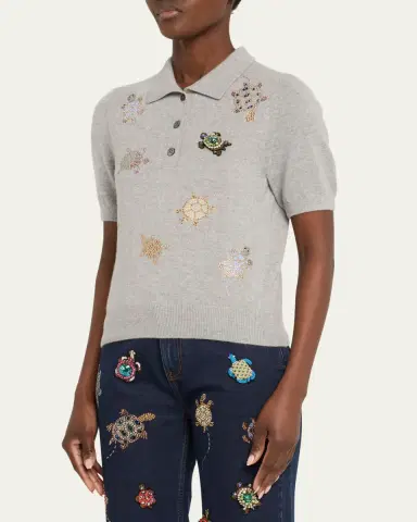 Libertine Turtle Time Cashmere Polo Sweater | Thumbnail 4 Libertine Turtle Time Cashmere Polo Sweater | Thumbnail 4