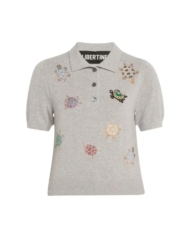 Turtle Time Cashmere Polo Sweater Turtle Time Cashmere Polo Sweater