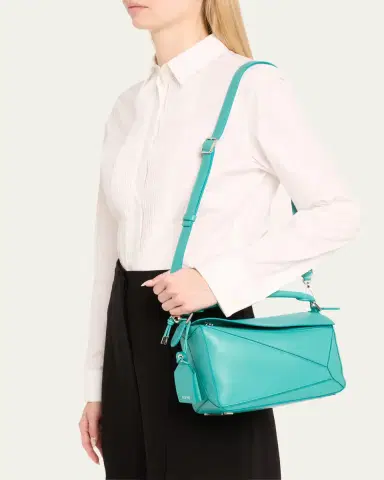 Loewe Puzzle Elevated Small Top-Handle Bag in Leather | Thumbnail 14 Loewe Puzzle Elevated Small Top-Handle Bag in Leather | Thumbnail 14