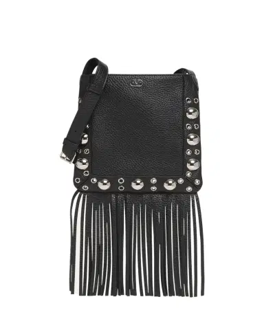 Valentino Garavani Nellcote Small Fringe Studded Leather Crossbody Bag | Thumbnail 1 Valentino Garavani Nellcote Small Fringe Studded Leather Crossbody Bag | Thumbnail 1