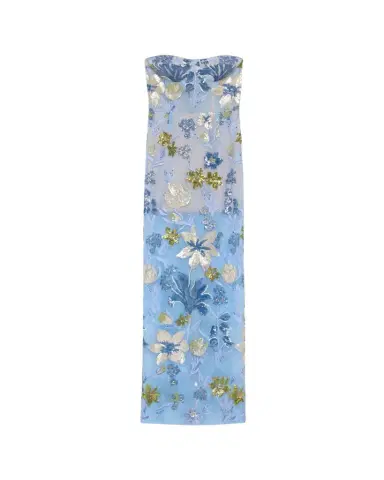 Bronx and Banco Dahlia Sequin Floral Column Gown | Thumbnail 1 Bronx and Banco Dahlia Sequin Floral Column Gown | Thumbnail 1