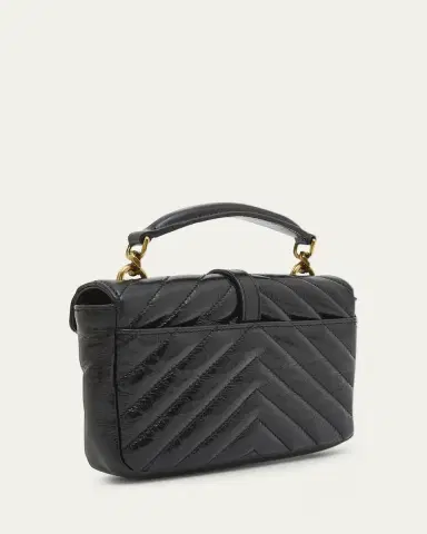 Saint Laurent College Mini YSL Quilted Top Handle Bag | Thumbnail 3 Saint Laurent College Mini YSL Quilted Top Handle Bag | Thumbnail 3