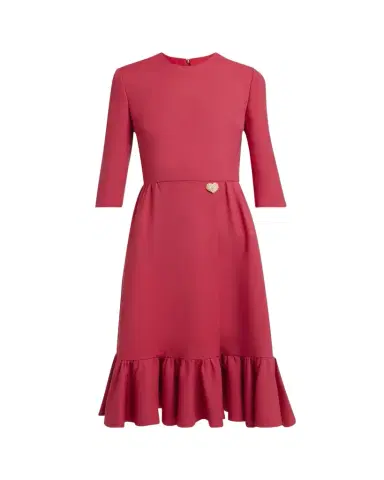 Valentino Garavani Strass Heart Flounce Crepe Couture Dress | Thumbnail 1 Valentino Garavani Strass Heart Flounce Crepe Couture Dress | Thumbnail 1