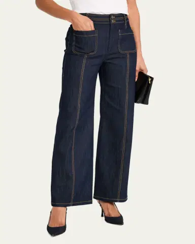 Cinq à Sept Dorothea Wide-Leg Jeans | Thumbnail 4 Cinq à Sept Dorothea Wide-Leg Jeans | Thumbnail 4