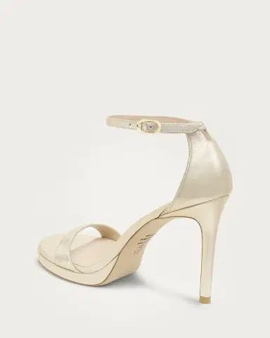Stuart Weitzman Nudist Metallic Ankle-Wrap Platform Sandals | Thumbnail 4 Stuart Weitzman Nudist Metallic Ankle-Wrap Platform Sandals | Thumbnail 4