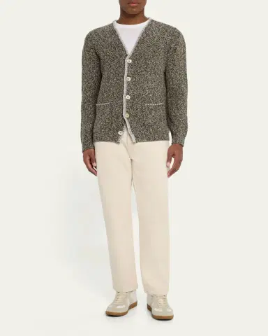 Bergdorf Goodman Men's Cashmere and Wool Boucle Cardigan | Thumbnail 2 Bergdorf Goodman Men's Cashmere and Wool Boucle Cardigan | Thumbnail 2