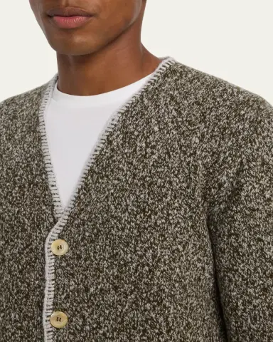Bergdorf Goodman Men's Cashmere and Wool Boucle Cardigan | Thumbnail 5 Bergdorf Goodman Men's Cashmere and Wool Boucle Cardigan | Thumbnail 5