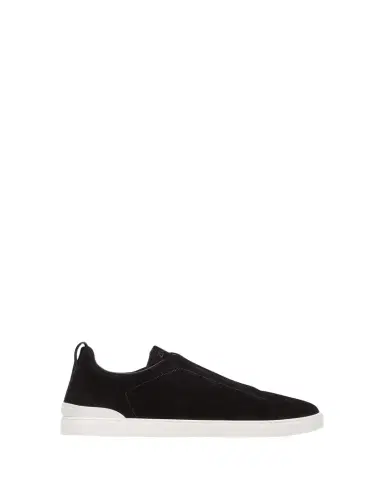 Zegna Men's Triple Stitch Suede Sneakers | Thumbnail 1 Zegna Men's Triple Stitch Suede Sneakers | Thumbnail 1