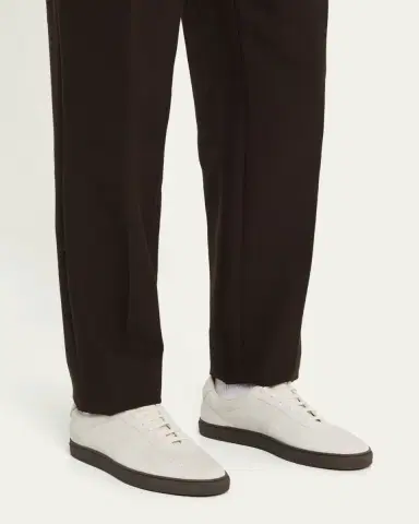 Common Projects Men's Bball Duo Slim Leather Low-Top Sneakers | Thumbnail 2 Common Projects Men's Bball Duo Slim Leather Low-Top Sneakers | Thumbnail 2