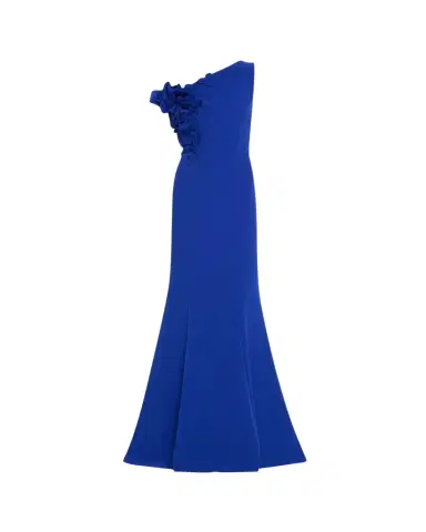 Rickie Freeman for Teri Jon One-Shoulder Floral Applique Crepe Mermaid Gown | Thumbnail 1 Rickie Freeman for Teri Jon One-Shoulder Floral Applique Crepe Mermaid Gown | Thumbnail 1