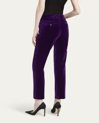 TOM FORD Velvet Slim-Leg Ankle Cigarette Trousers | Thumbnail 3 TOM FORD Velvet Slim-Leg Ankle Cigarette Trousers | Thumbnail 3