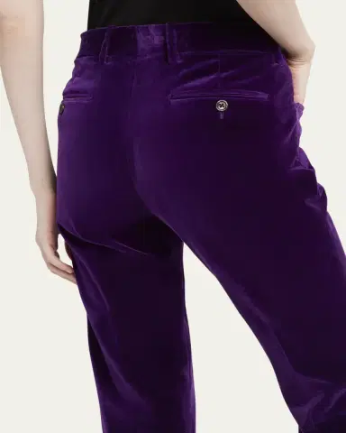 TOM FORD Velvet Slim-Leg Ankle Cigarette Trousers | Thumbnail 5 TOM FORD Velvet Slim-Leg Ankle Cigarette Trousers | Thumbnail 5
