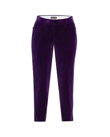 TOM FORD Velvet Slim-Leg Ankle Cigarette Trousers | Thumbnail 1 TOM FORD Velvet Slim-Leg Ankle Cigarette Trousers | Thumbnail 1