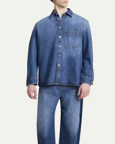 Givenchy Men's Denim Overshirt | Thumbnail 4 Givenchy Men's Denim Overshirt | Thumbnail 4