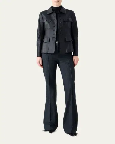 Akris Delia Nappa Leather Fitted Jacket | Thumbnail 2 Akris Delia Nappa Leather Fitted Jacket | Thumbnail 2